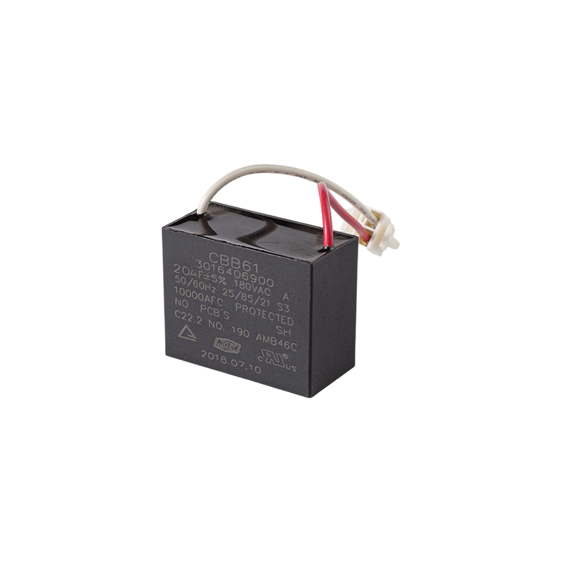 Condensador CBB61 para ventilador (caja de plástico cuadrada)