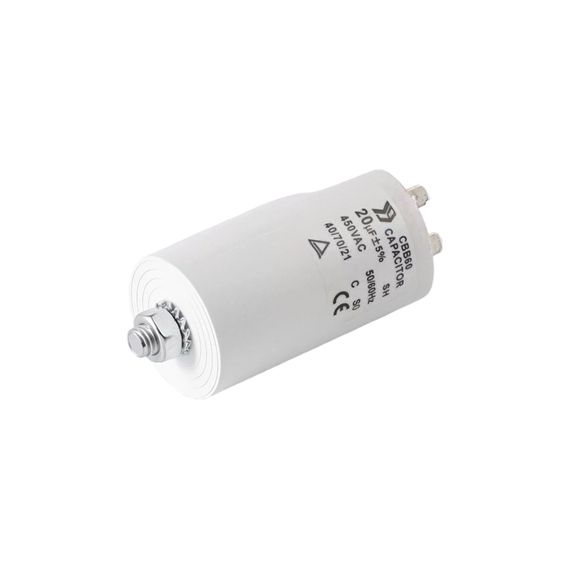 Condensador CBB60 para motor de lavadora (caja de plástico cilíndrica)