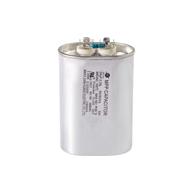 Condensador CBB66A 100℃ para bombillas de haluro metálico (caja de aluminio ovalada)