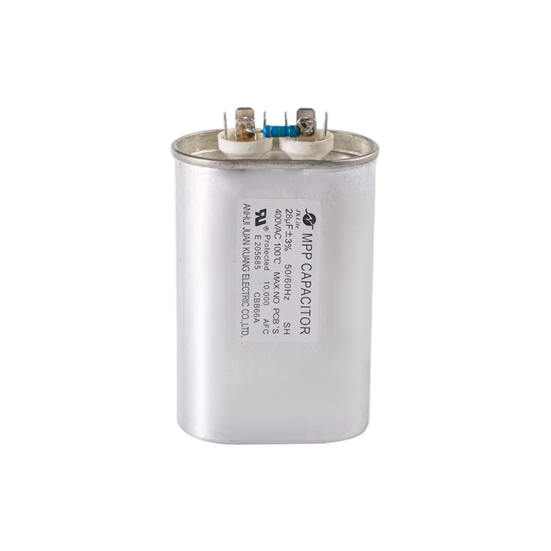 Condensador CBB66A 100℃ para bombillas de haluro metálico (caja de aluminio ovalada)