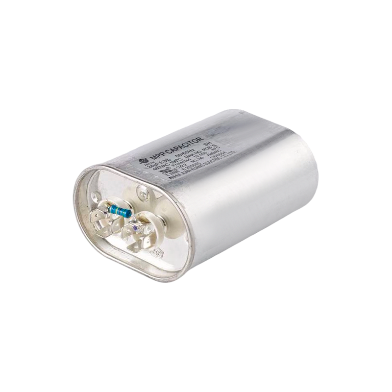 Condensador CBB66A 100℃ para bombillas de haluro metálico (caja de aluminio ovalada)