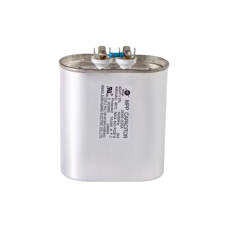 Condensador CBB66A 100℃ para bombillas de haluro metálico (caja de aluminio ovalada)