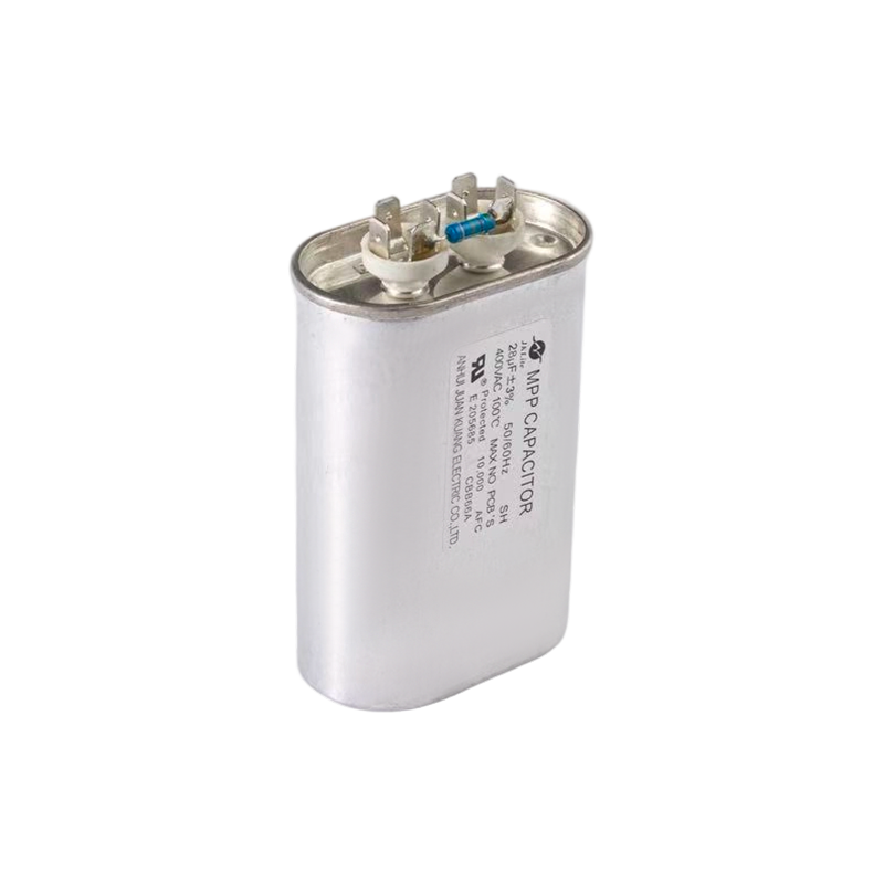 Condensador CBB66A 100℃ para bombillas de haluro metálico (caja de aluminio ovalada)